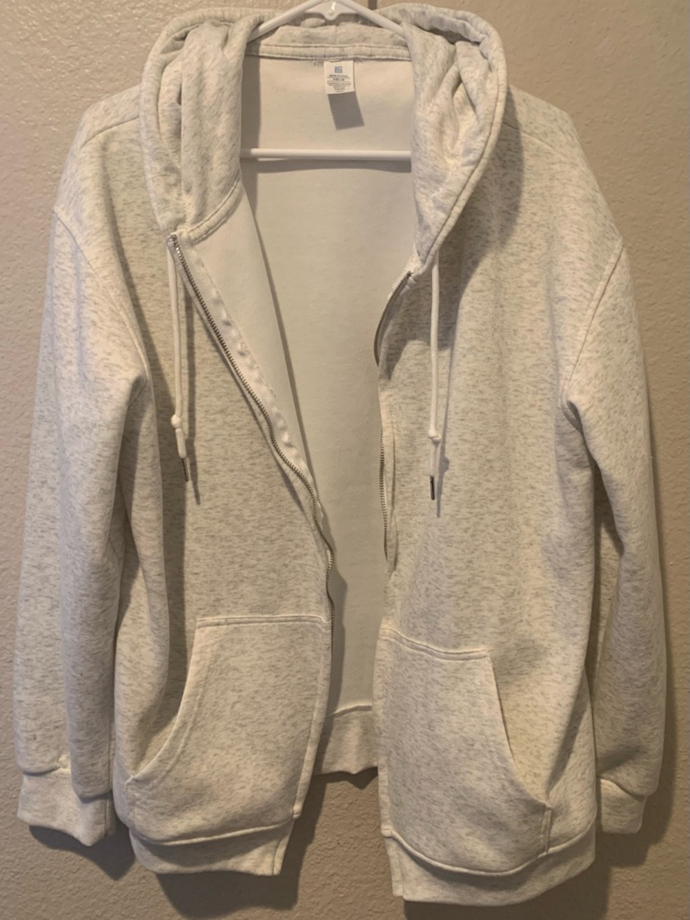 Light Heather Gray Zip-Up Hoodie